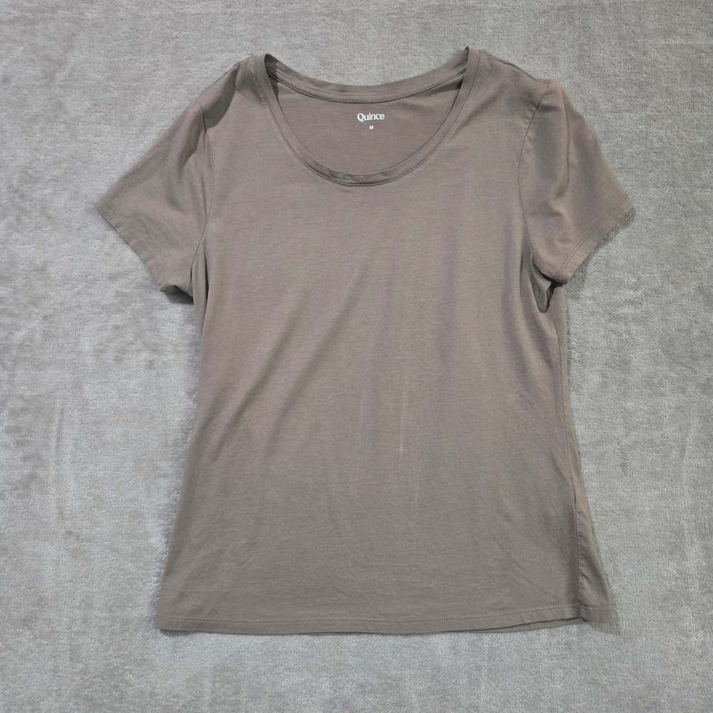 Quince T Shirt Women Medium Minimalist Basic Capsule Quiet Luxury Earthy Classic